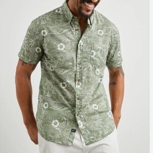 RAILS Monaco Shirt Vacation Shirt Large Sage Green